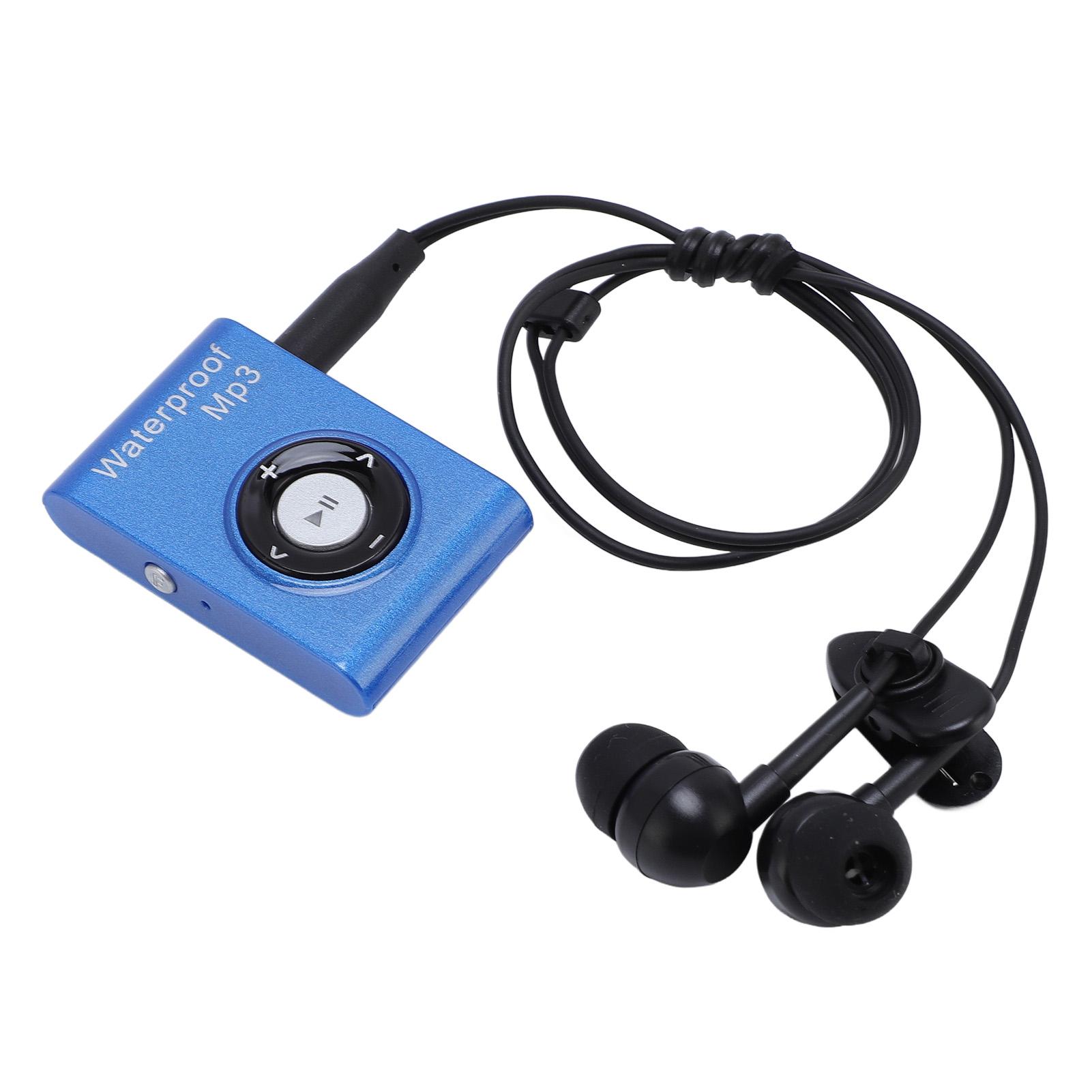 

Swimming MP3 Player 8GB Memory Multifunctional Portable Underwater Music Player with Headphone for Diving Surfing синий