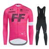 Cycling Jersey Set for Men, Bib Pants, Long Sleeve, Bicycle Clothing, MTB Bike Jersey, Uniform, Spring, Autumn, New