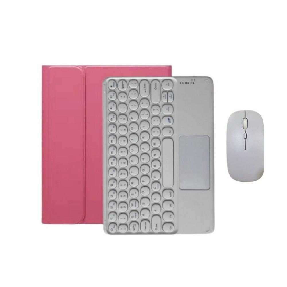 Leather Keyboard Case for iPad Air 6 10.2 Inch with Pencil Slot Magnetic Detachable Bluetooth Keyboard Protective Cover