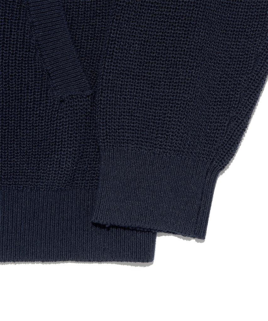 Lee Zip-Up V-Neck Cardigan Navy