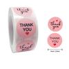 500pcs Pink Paper Label Stickers Foil Thank You Wedding Stickers Scrapbooking 1inch Envelope Seals Handmade Stationery Sticker
