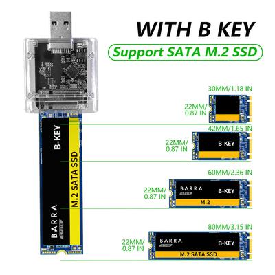 Boîtier de disque dur SSD Boîte de disque dur Boîtier SSD M2 Châssis SATA Adaptateur USB 3.0 Boîte de disque pour SATA M.2 SSD NGFF