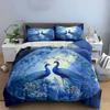 Elegant Peacock Art Decor Set Soft Comfortable Duvet Cover Bedding Set Included 1*Duvet Cover & 2*Pillowcases gift
