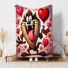 1pc Blanket Taz Mania Print Design, Lightweight Blanket for Sofa, Bed- Soft &Warm, Gift for All Seasons like Christmas, Halloween