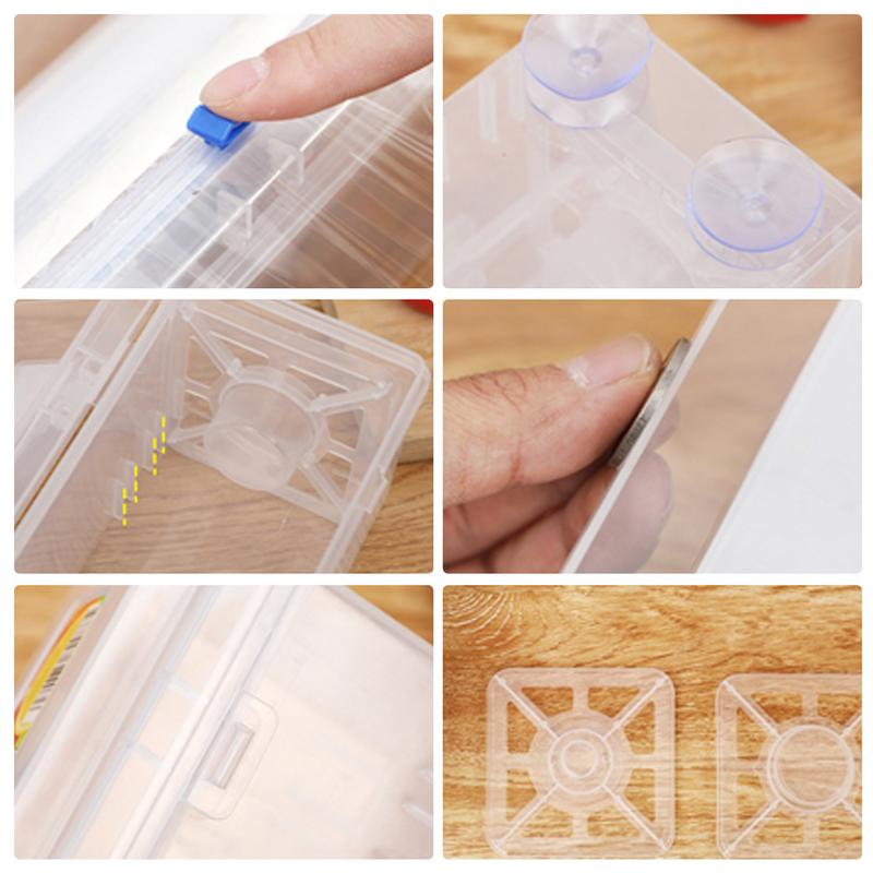Sliding plastic wrap cutter with sliding cutter reusable plastic wrap dispenser for home kitchen cafe gadgets