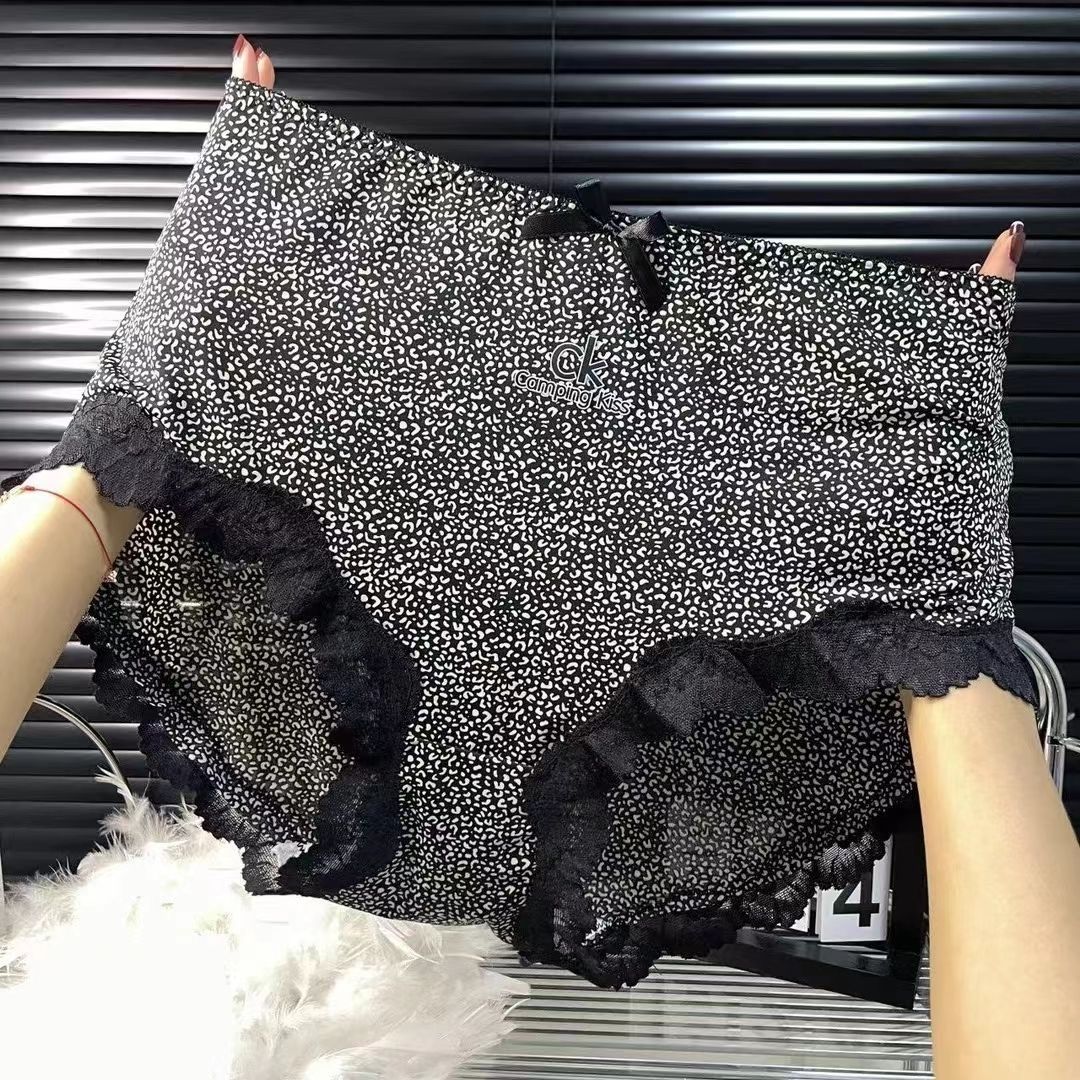 

Весеннее кружевное женское нижнее белье с бесшовной компрессией и сексуальными дышащими треугольными трусиками One Size чёрный