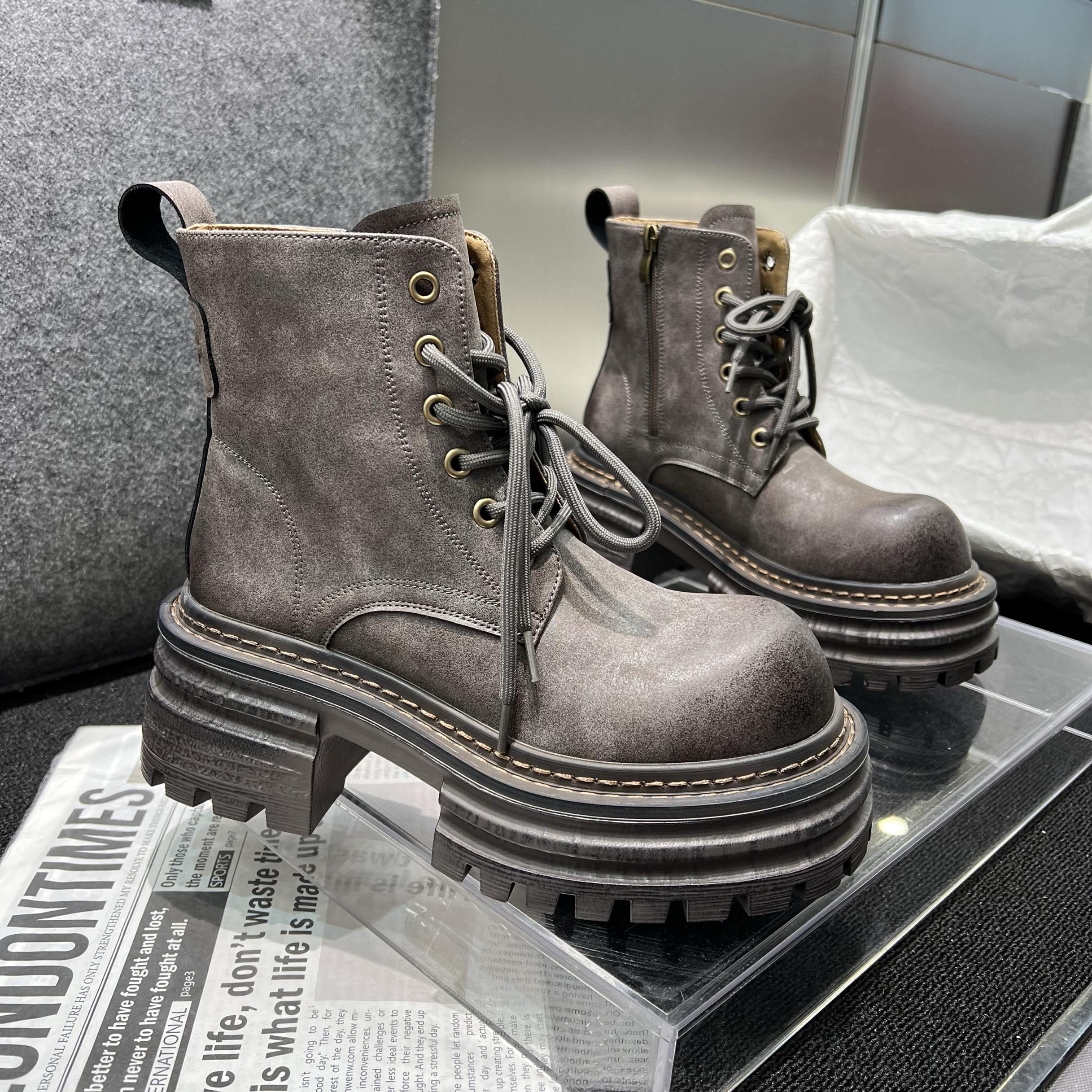 

Женские зимние ботинки на платформе с высоким каблуком, повседневные кроссовки из высококачественной кожи, зимняя мода, челси, на шнуровке, Botas Mujer 40