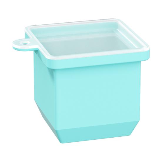 Ice Cube Mold Large Silicone Ice Tray with Lid Easy to Remove Food-Grade Slow Melting Ice Maker for Whiskey Cocktails синий