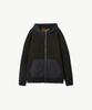 Stco Nylon Contrast Zip-Up Hoodie Knit_Black (Semi-Oversized Fit)_Swiwa04Nsb