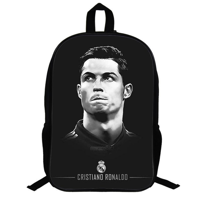 Zaino a Tema Ronaldo per Fan di Calcio Zaino per Studenti Scolastici Zaino per Bambini da 17 Pollici