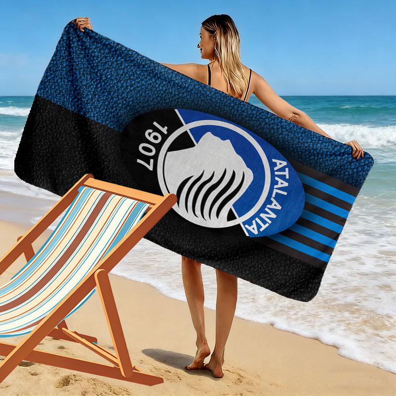 Atalanta BC Logo Print Beach Towel, Large Soft Quick Dry Towel for Beach Camping Swimming