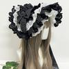 Victorian Dancing Party Anime Hat With Lace Bowknot Floral Design Adjustable Headbands For Women Girls Sun Protecting