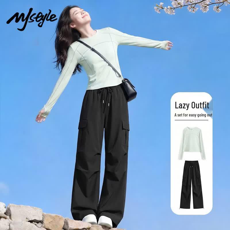 MJ STYLE Women s Quick-Dry Long Sleeve Sportswear Set S