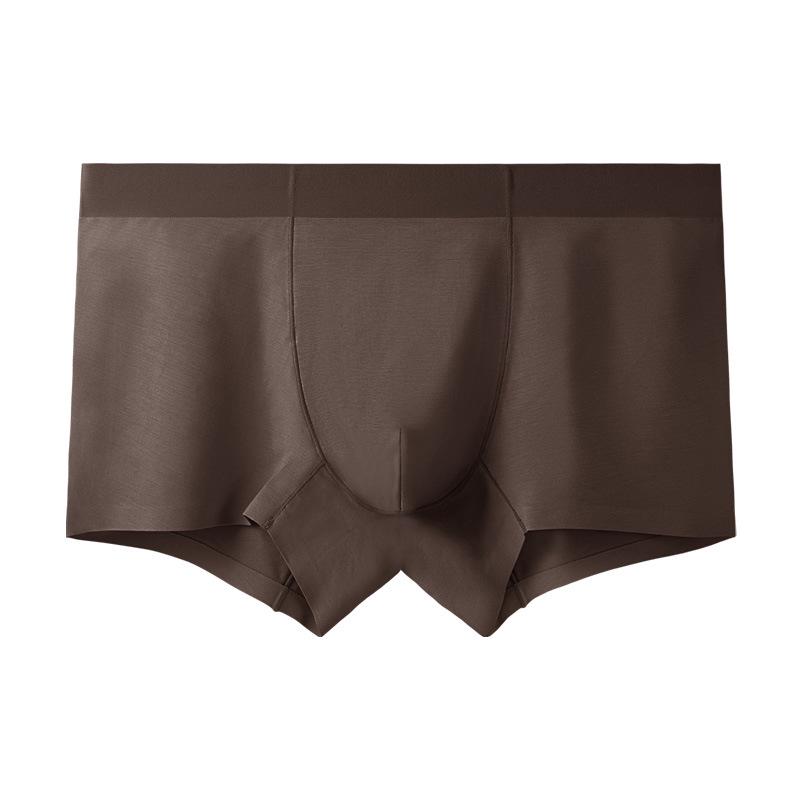 

Мужские бесшовные антибактериальные трусы-боксеры из модала Graphene 5A - телесного цвета, средняя талия 2XL золотой/кофейный