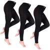THMO - 3 Paires Femme Leggings Hiver | Chaud Doublé Polaire Sans Pied