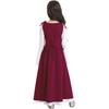 Copii Fete Renaștere Cosplay Medieval Dress up Costumes Rochie de rochie cu mâneci lungi, reglabile cu șireturi