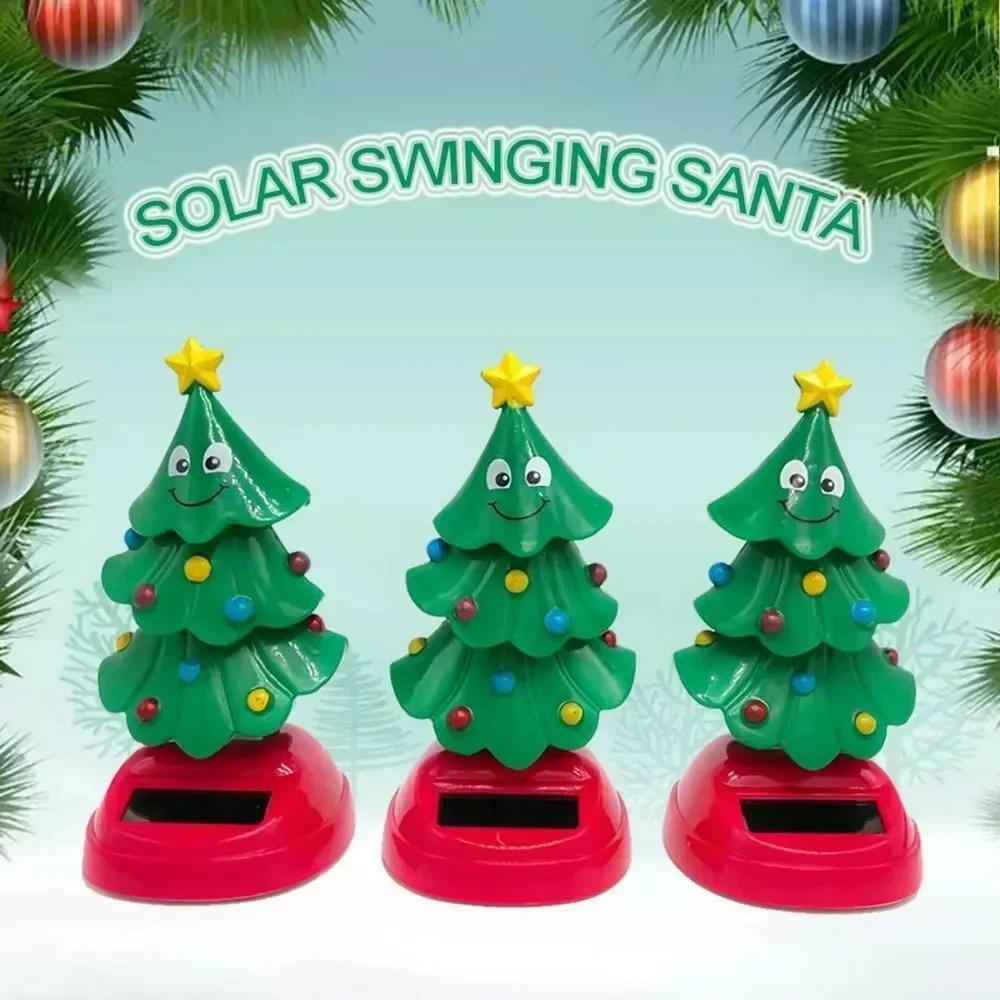 New Arrival Christmas Car Ornament Solar Ornament Bobblehead Doll Christmas Modeling Ornament Gift Creative Interior Car Supplie