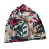 Women Summer Flower Printing Cotton Sunscreen Sun Hat Female Spring Autumn Windproof Warm Multifunctional Bib Cap Headscarf C1