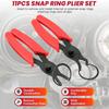 Snap Ring Plier Set 11PCS Straight & Bent Retaining Ring Pliers with Hook & Pick Heavy Duty Internal External Pliers