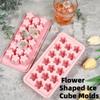 1pc Flower Ice Cube Tray with Lid for Parties Home, Cherry Blossom Shaped Ice Cubes, Makes 18pcs At A Time, Chocolate Soap Jello