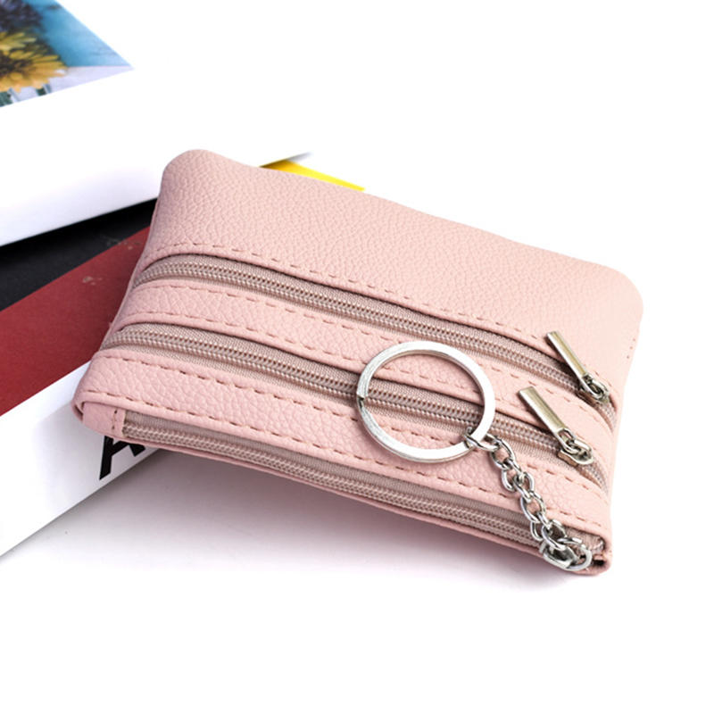 Women's Small Change Money Bags Pocket Wallets Key Holder Case Mini Functional Pouch Zipper Card Wallet Coin Purses