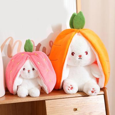 Gefülltes Hasenspielzeug Schöne Erdbeere Orange Obst Tier Plushie Weiches Ornament PP