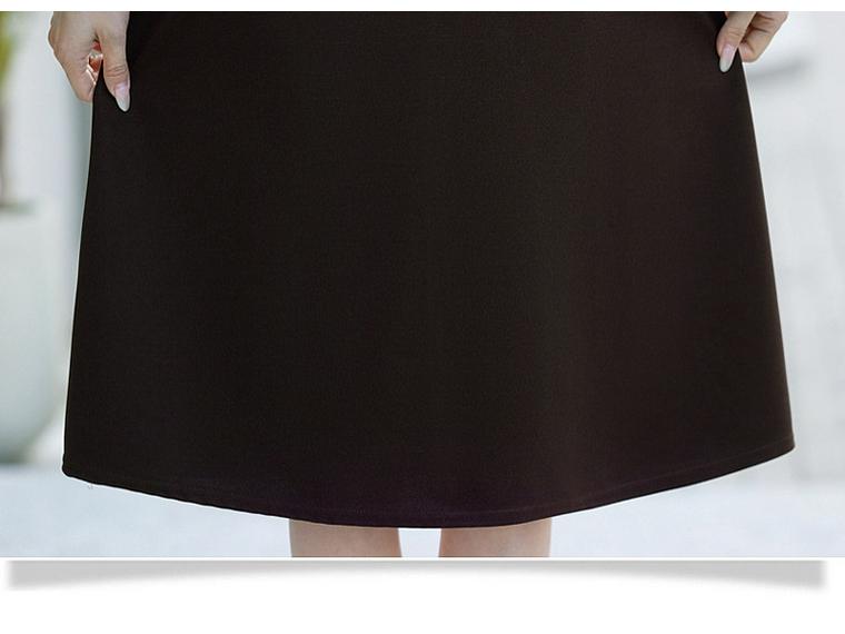 Spring & Autumn 2025 Women's Petite Shirt Collar Dress for Middle-Aged and Elderly - Fake Two-Piece Design