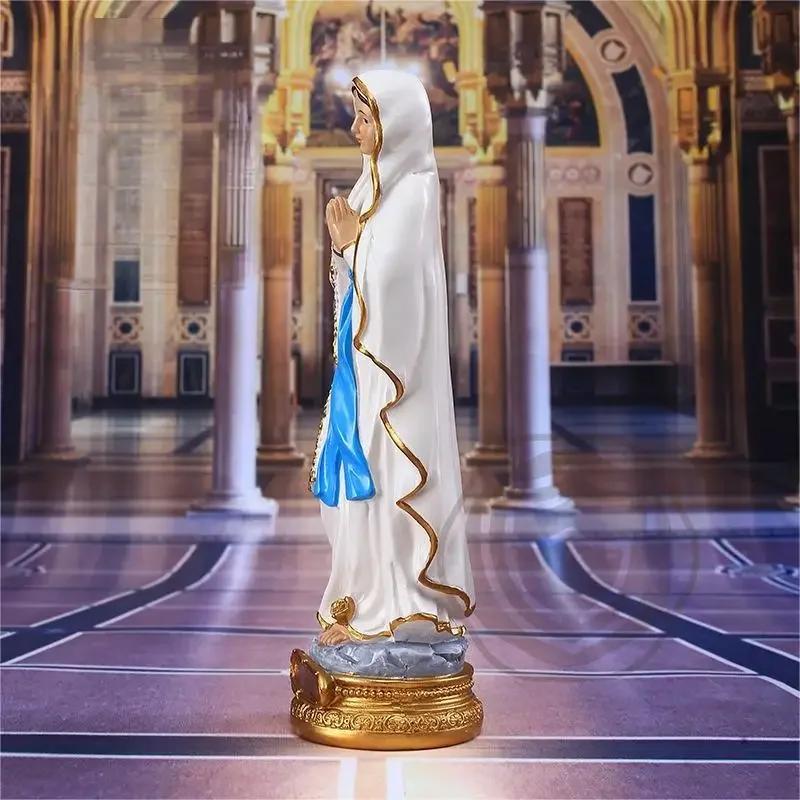 Virgin Mary Resin Statue - Religious Souvenir Interior Decoration Gift Jesus Religion Theme