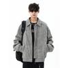 Wassup Trendy American Retro Casual Jacket for Men, Autumn and Winter Thickened Lapel Biker Jacket, Cool Workwear Jacket