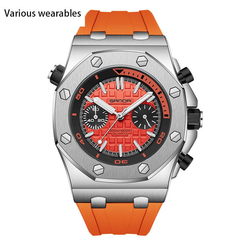 New Luminous Men's Quartz Watch Strip Nail Scale Waterproof Trend Men's Quartz Watch