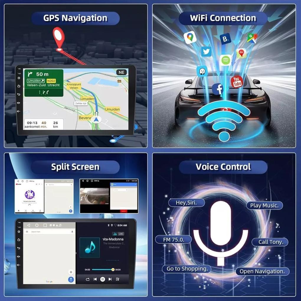 Car Stereo Radio For Toyota Corolla 2003-2008 Android 13 Car Stereo Radio GPS Navi Wireless Carplay Car Radio Stereo Radio