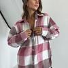 Women's 2025 Thick Plaid Shirt Jacket: Versatile Lazy Style for Autumn & Winter