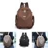 Simple Solid Color Gold Star Decoration Women Casual Nylon Backpack For Daily Use And Travel