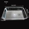 Homeglen Transparent Rectangular Plastic Serving Tray