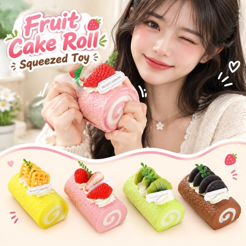Super Soft Swiss Roll Squishy Toy Hand Relax Slow Rebound Fidget Toy for Kids Adults