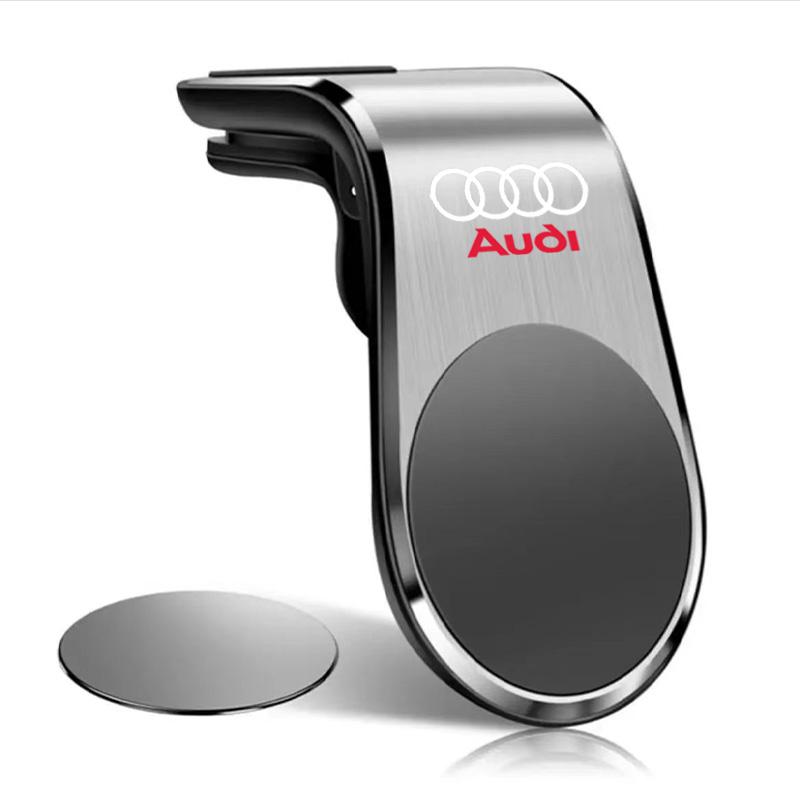 For Audi A3 A4 A5 A6 A7 A8 Q3 Q5 Q7 S3 S4 S5 S7 RS RS3 RS4 R7 Sline Logo Magnetic Car Phone Holder in Car Phone Stand Clip Mount
