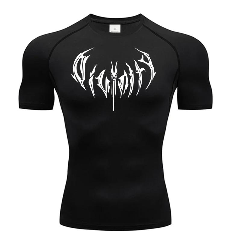 Fitness Sportswear Compression Shirt Men's Running T-Shirt Gym Sports Quick-Drying Shirt Outdoor Workout Cycling Jogging Training Top