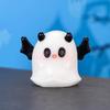 Halloween Cute Devil Ghost Resin Decor Halloween Creative Figurine Halloween Ornament Bow Ghost Statue Desktop Decoration