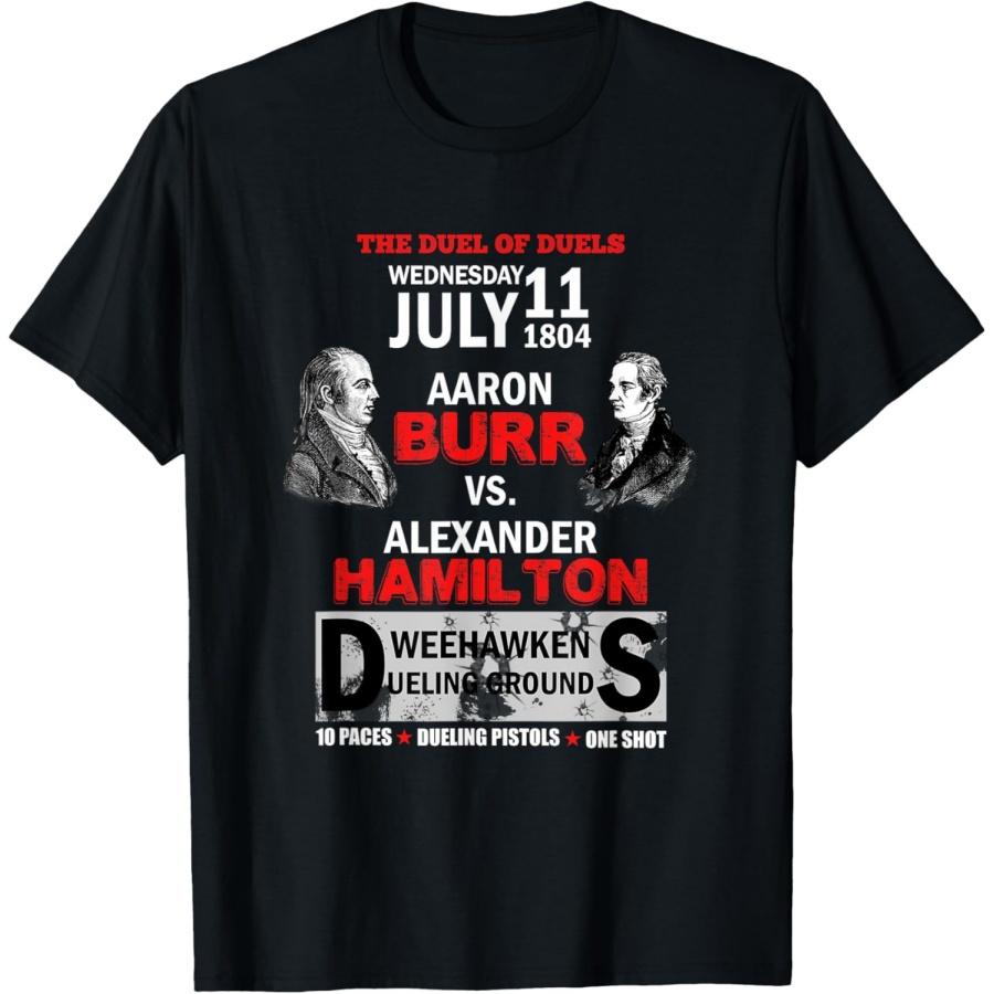 Aaron Burr vs Alexander Hamilton Burr - Hamilton Duel T-Shirt(1) XXXXXL чёрный