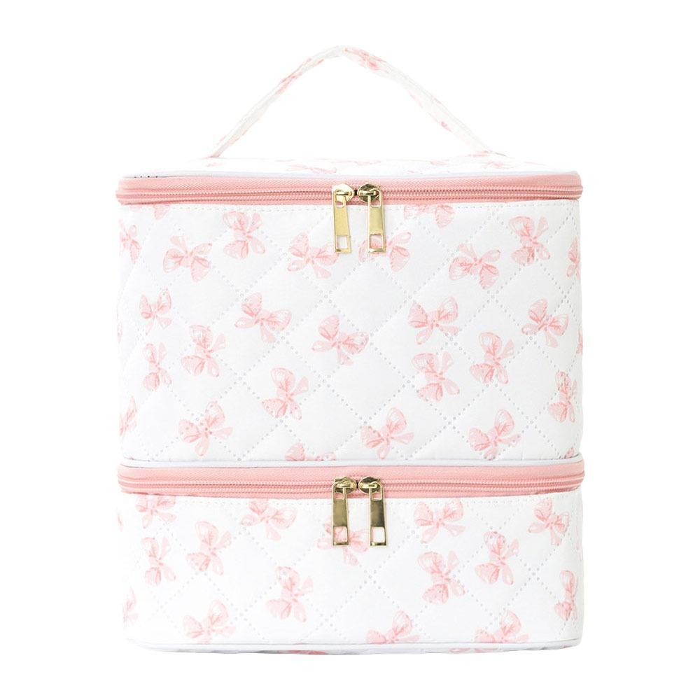 30 Grids Nail Polish Storage Bag Large Capacity Double Layer Essential Oil Carrying Case Waterproof with Handle