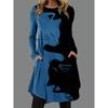 JPNTKY Fashion Autumn Winter  Long Sleeve O-Neck Casual Dresses