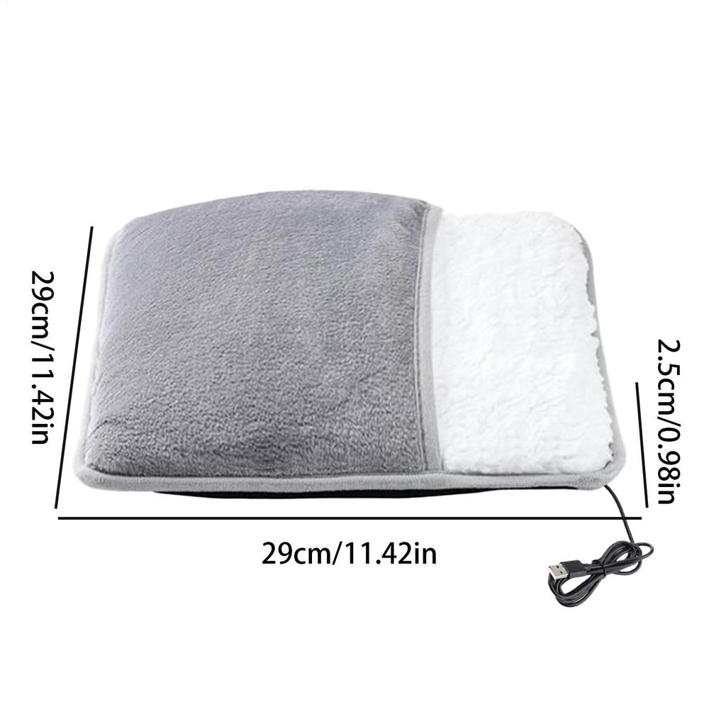 Winter Electric Foot Heating Pad USB Charging Foot Warmer Soft Plush Washable Heater Foot Warming Mat Mprove Sleeping Warmer