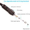 Car Cigarette Lighter To O Ring Terminal 12V-24V Car Cigarette Lighter Male Plug Extension Cable Cord with 15A Fuse for Inverter Air Pump Electric