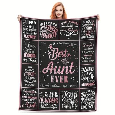 1 Pc Cozy Aunt Gifts Blanket Soft Plush Perfect for Snuggling Best Aunt Ever Birthday Nephew Gifts Thoughtful Aunt Gifts Ideas