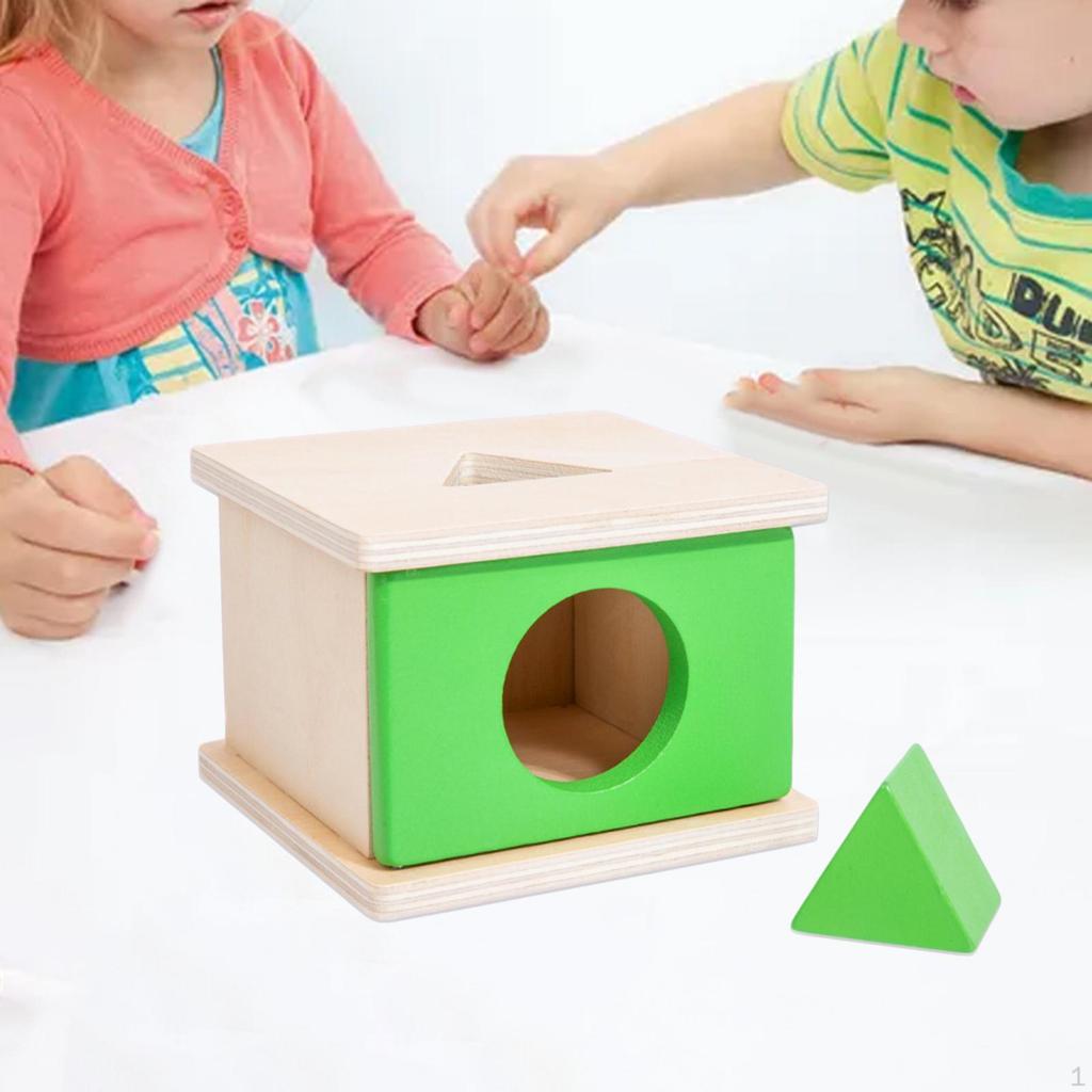 Object Permanence Box Coordination Training Fine Motor Skill Sensory Toy Wooden Block Early