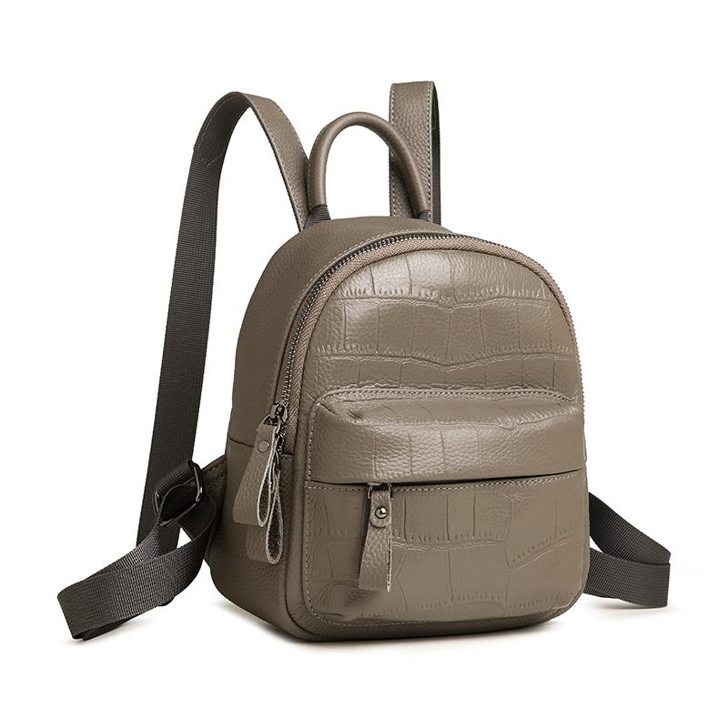 Genuine leather crocodile backpack for women  luxurious shoulder bag  small daily backpack  multifunctional leather