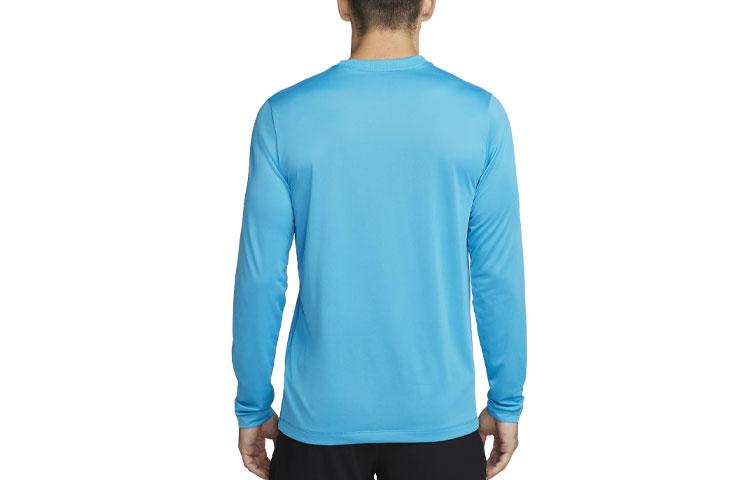 Nike T Shirts Men's Laser Blue Crew Neck Moderate Straight Fit DX0993-446