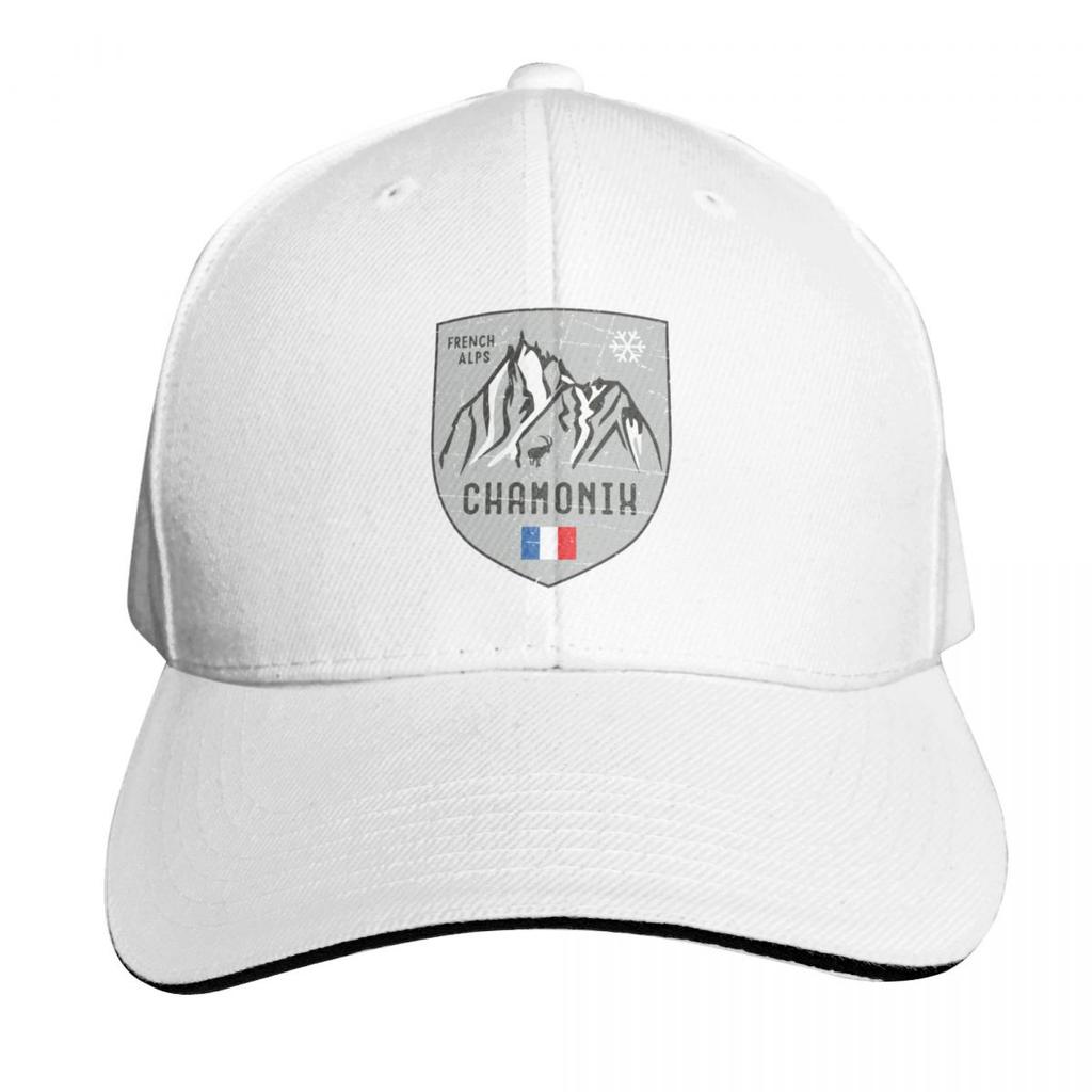 Chamonix Mountain France Emblem Baseball Cap Anime Black Mountaineering Anime Hat Unisex Womens