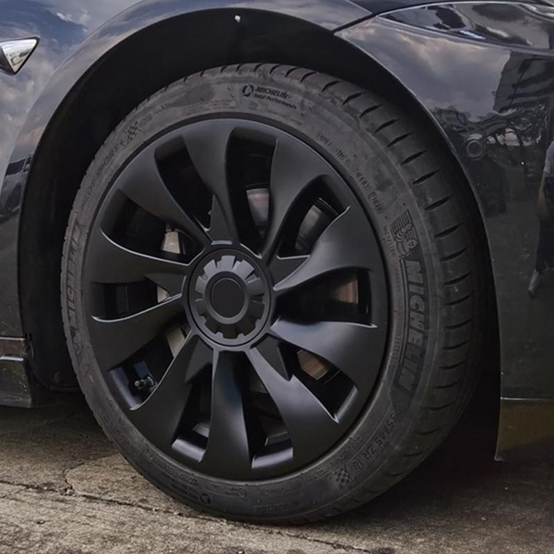 High Quality 4Pcs/Set Auto Hub Caps Fit For Tesla Model 3 2018-2024 Protecting Wheel Covers Direct Replacement Car Accessories