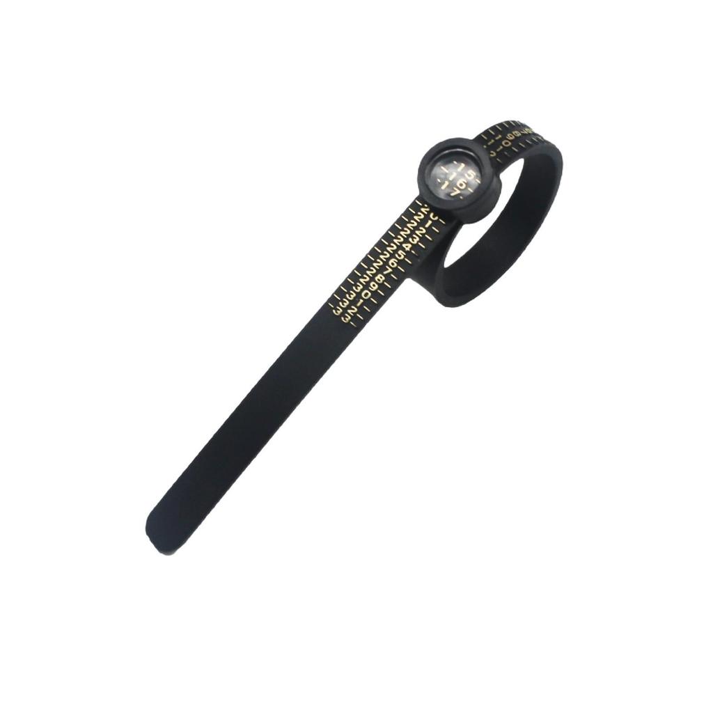 Ring Sizer: Belt-Style Tape with Magnifier for US, HK, UK, EU Measurements